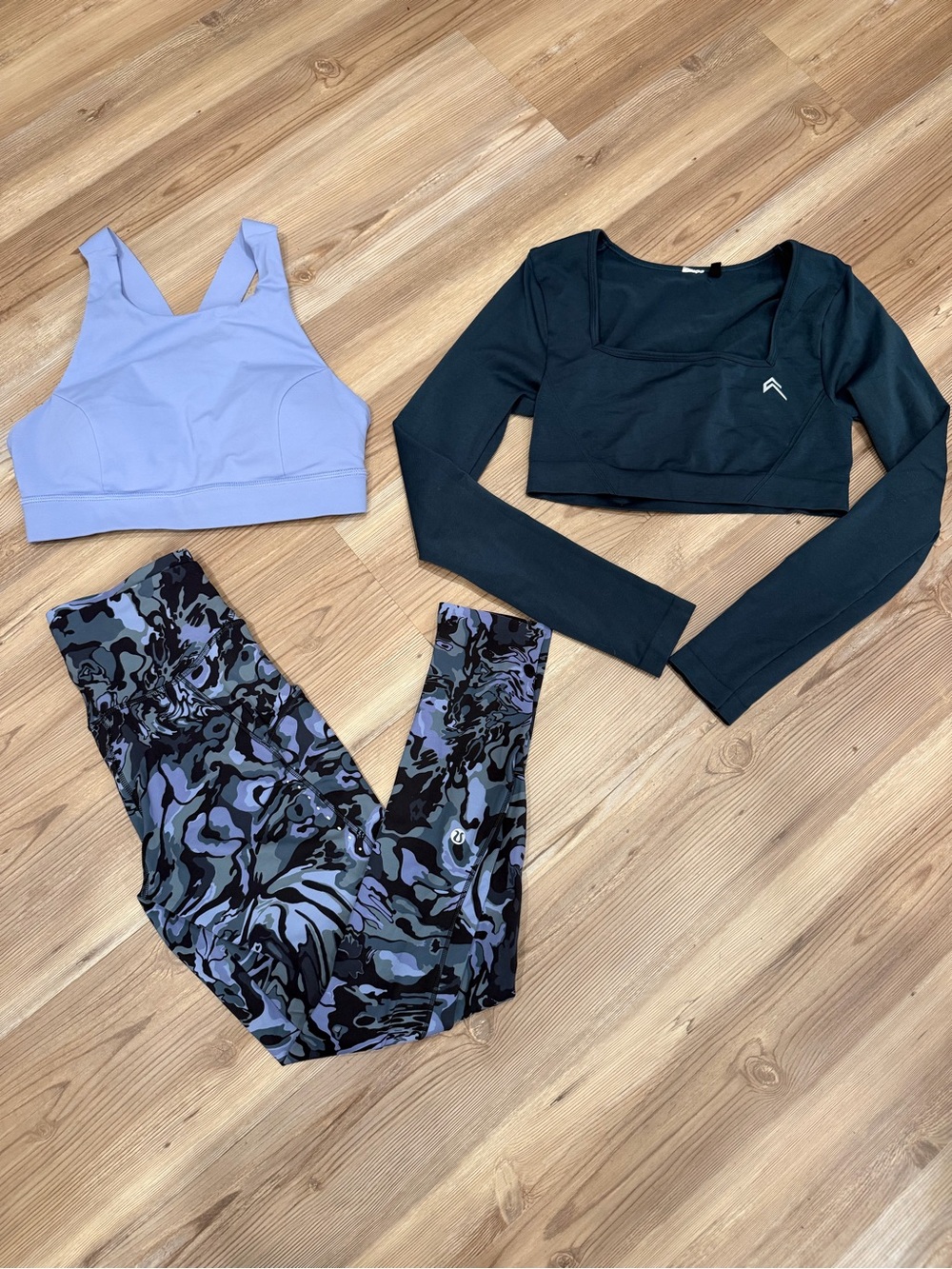 Lululemon Leggings and Bra + Oner Active Long Sleeve Matching Set-Size XS/S